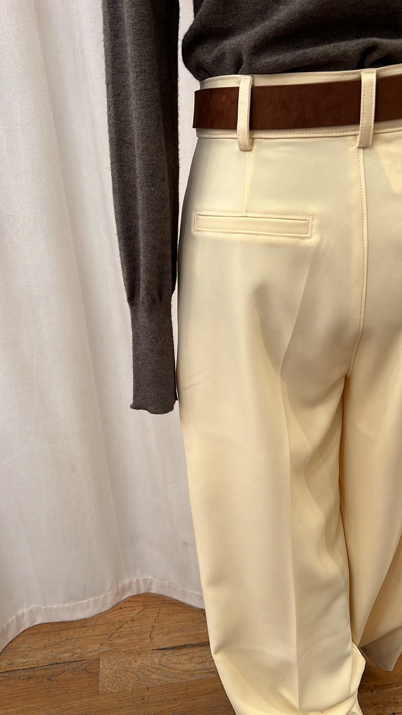 Wide Leg Yellow Pant