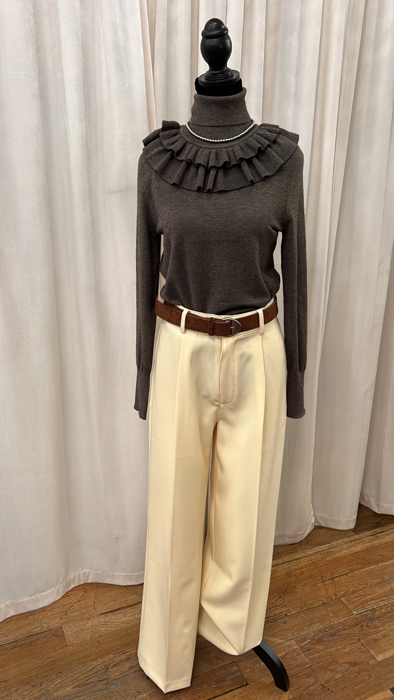 Wide Leg Yellow Pant