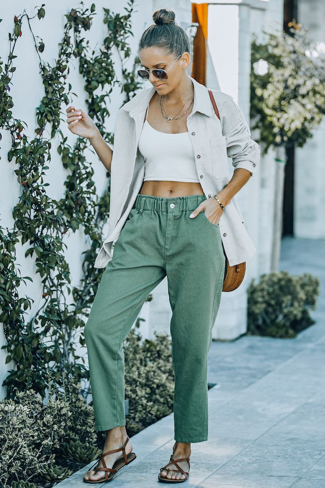 Olive Denim Pant