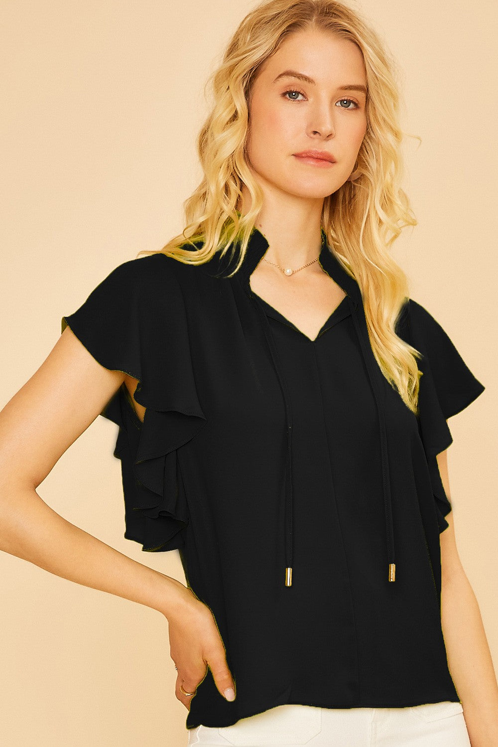 Black Chiffon Top