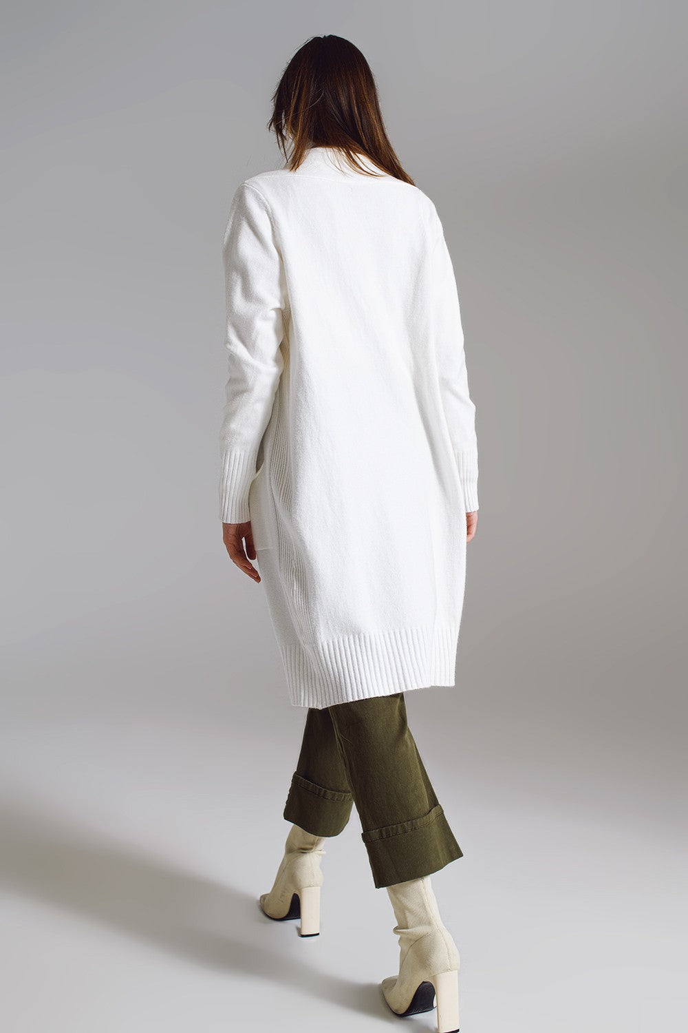 Long White Cardigan