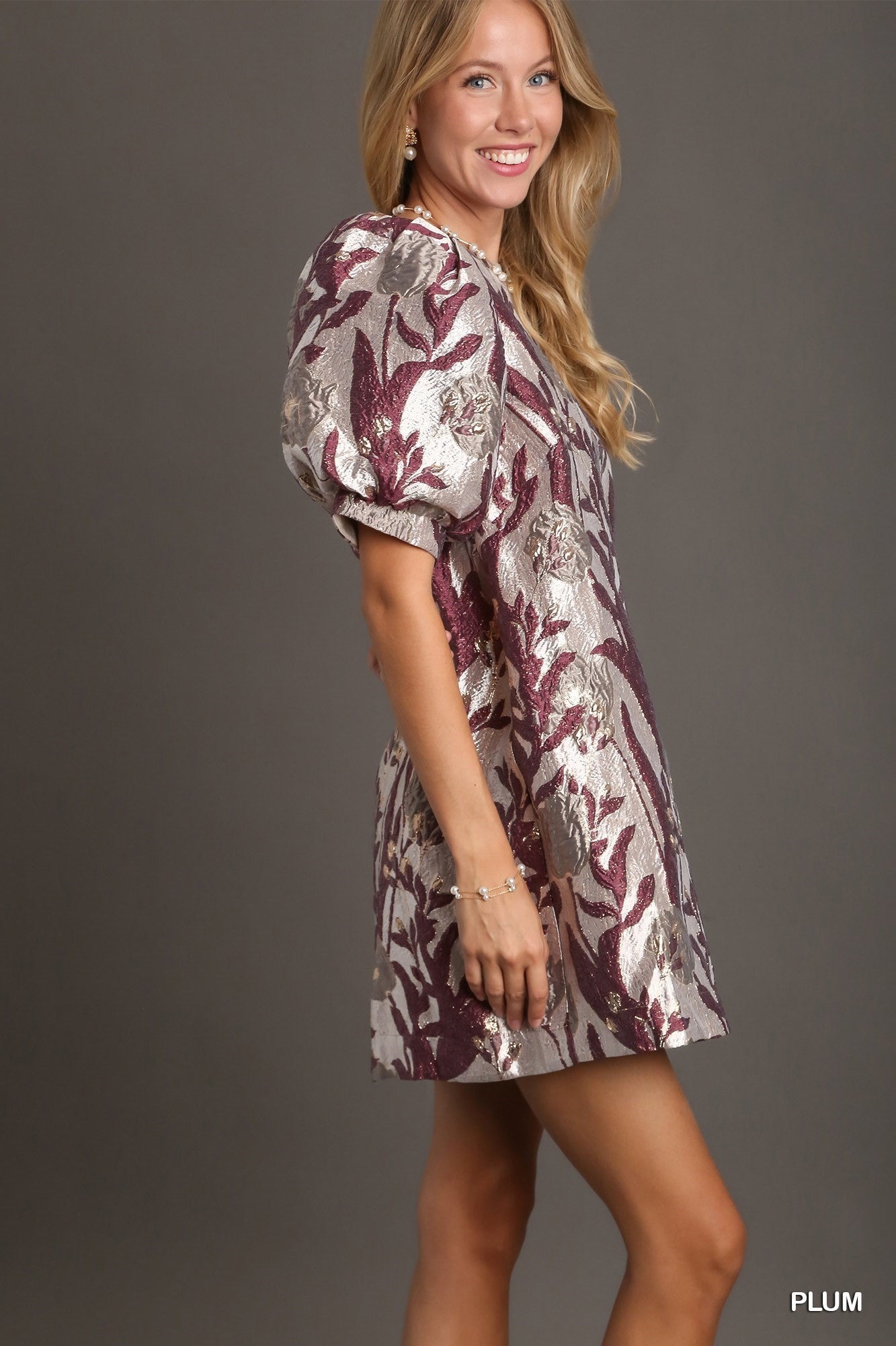 Metallic Jacquard Dress