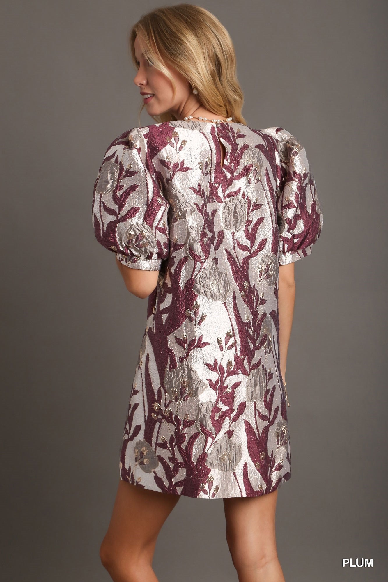 Metallic Jacquard Dress