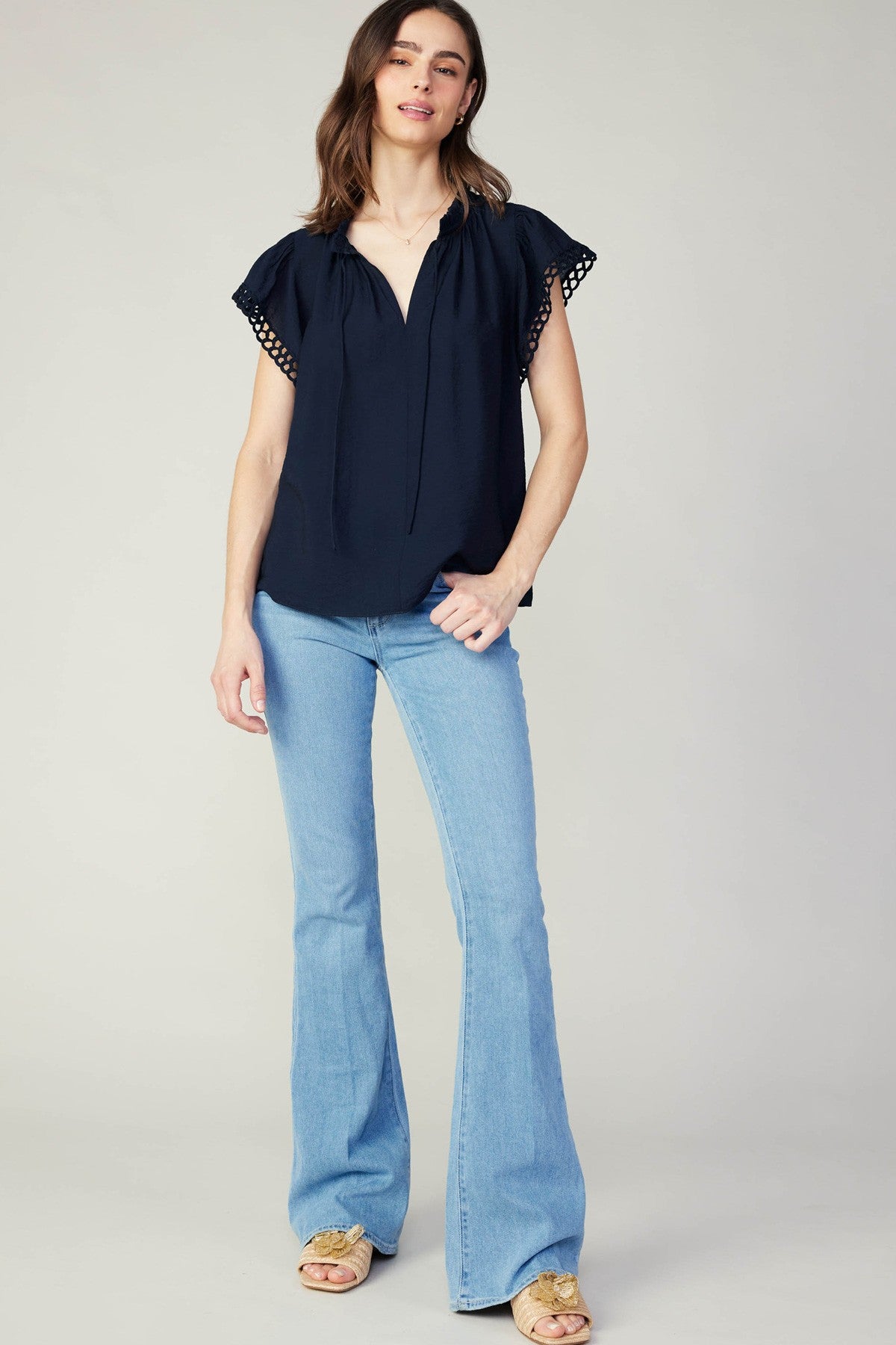 Navy Tie Top