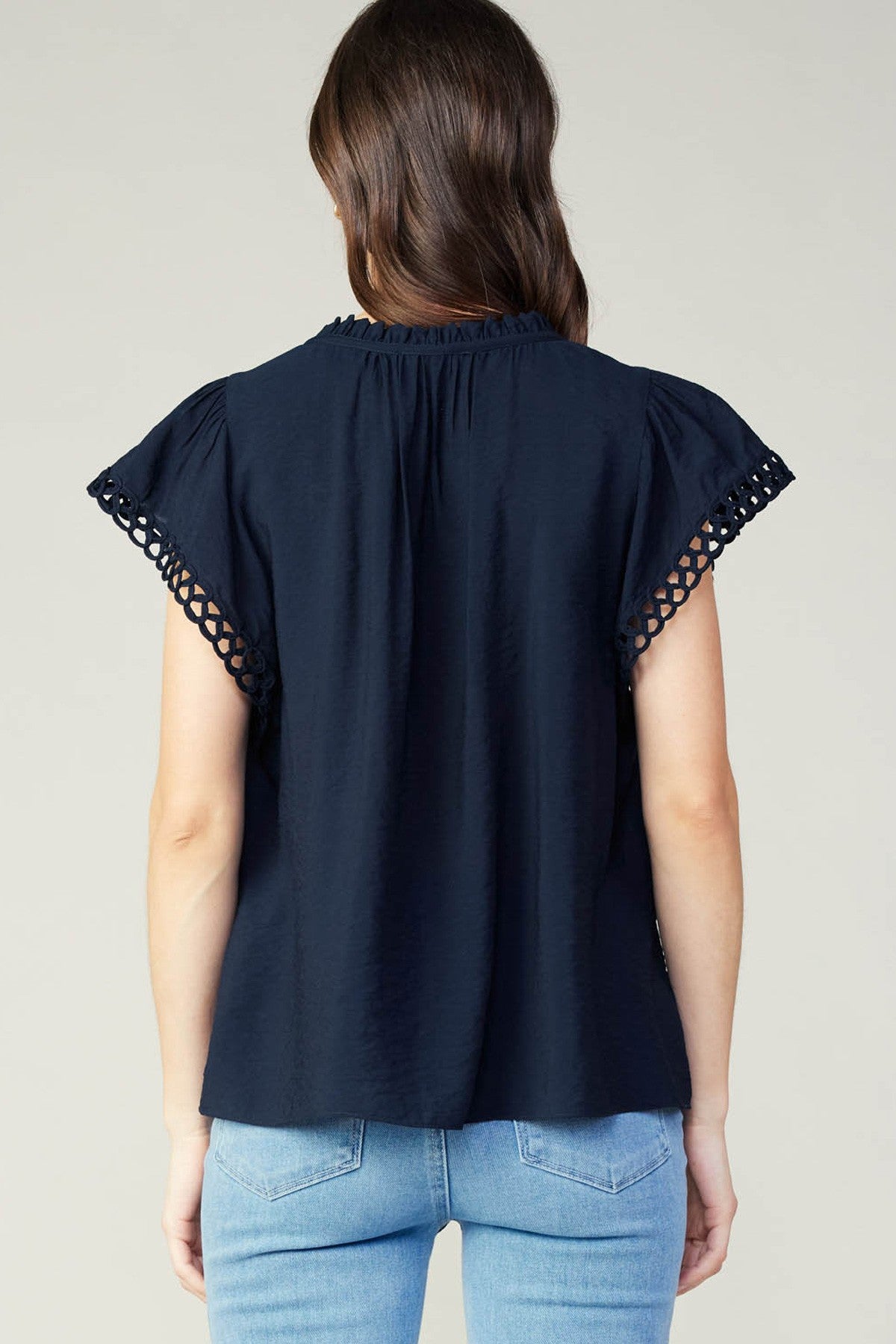 Navy Tie Top