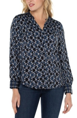 Navy/ White Shirt