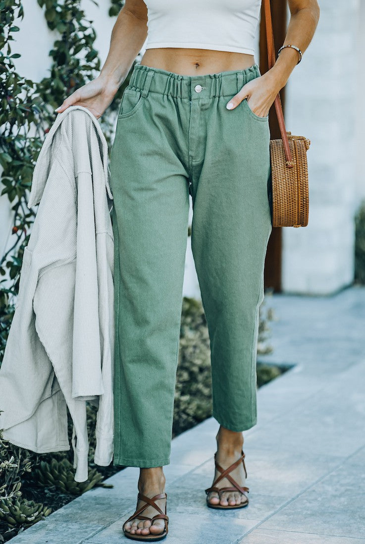 Olive Denim Pant