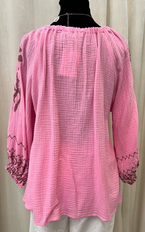 Pink 3/4 Sleeve Top