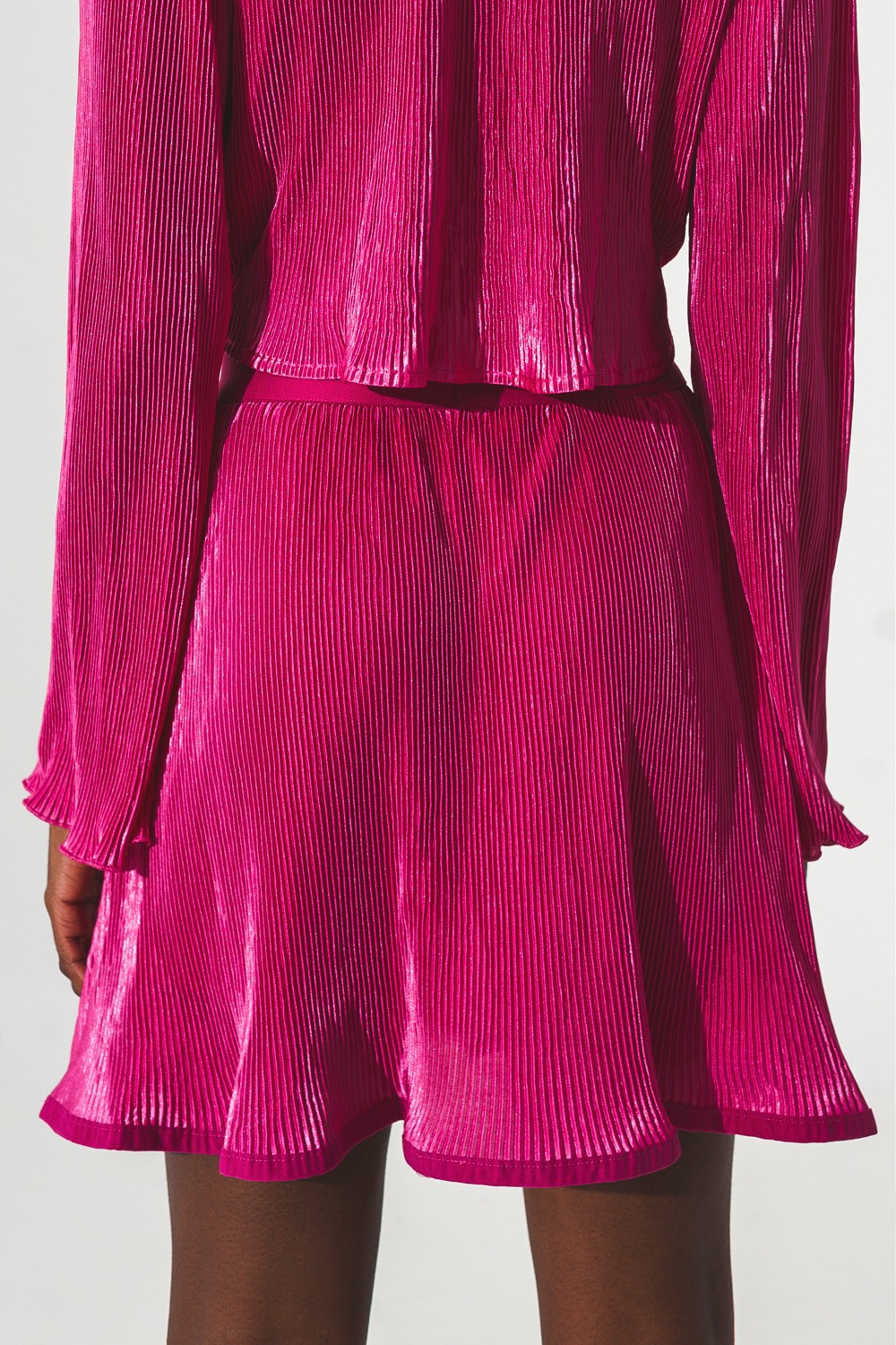 Pleated Short Skirt