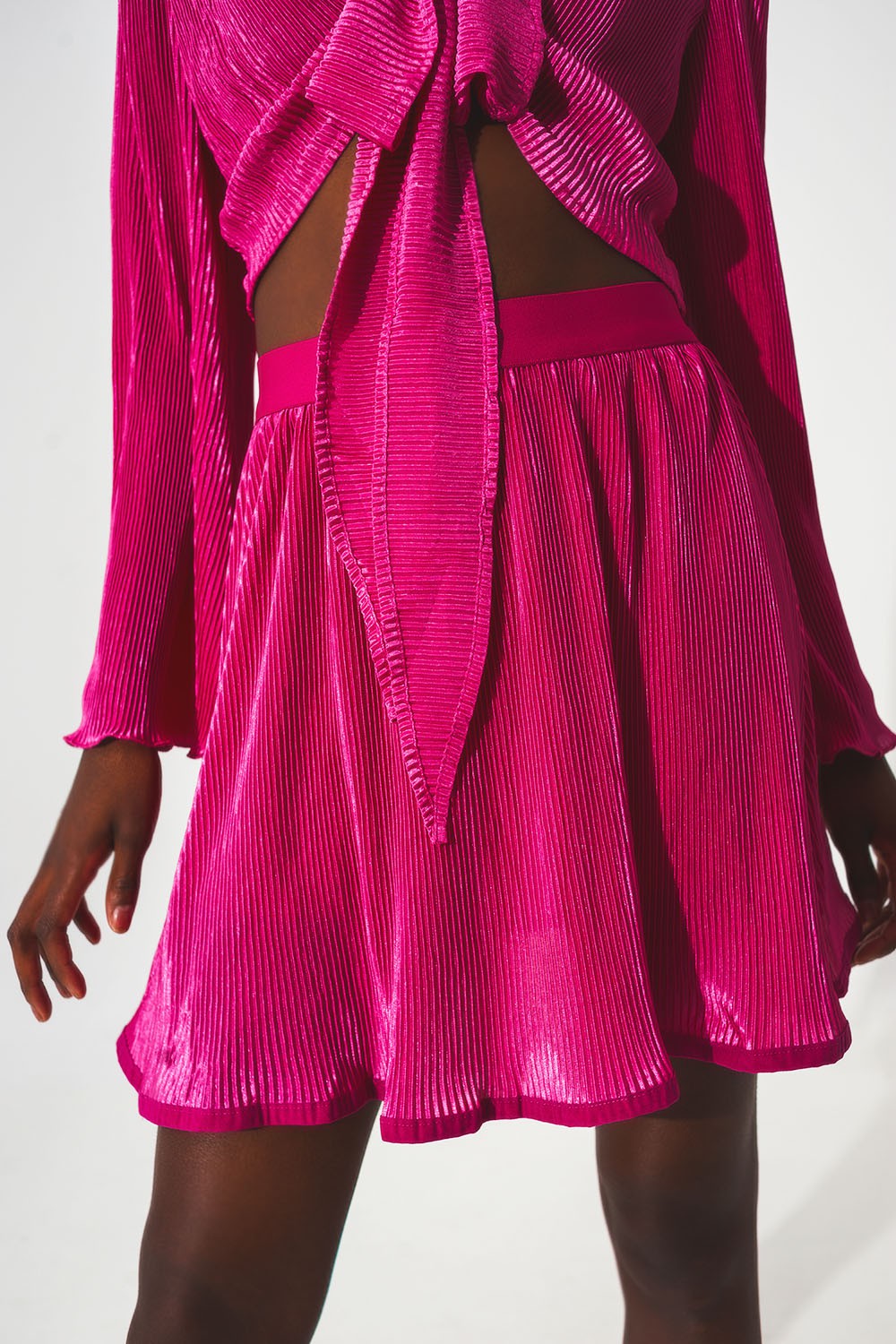 Pleated Short Skirt