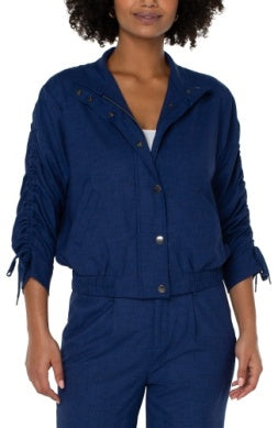 Ruched Sleeve Jacket