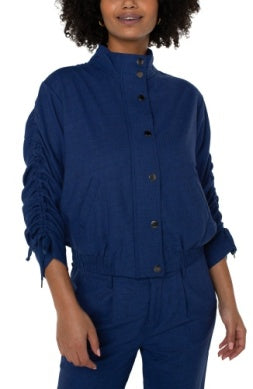 Ruched Sleeve Jacket