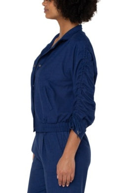 Ruched Sleeve Jacket