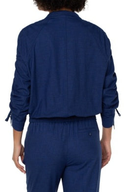 Ruched Sleeve Jacket