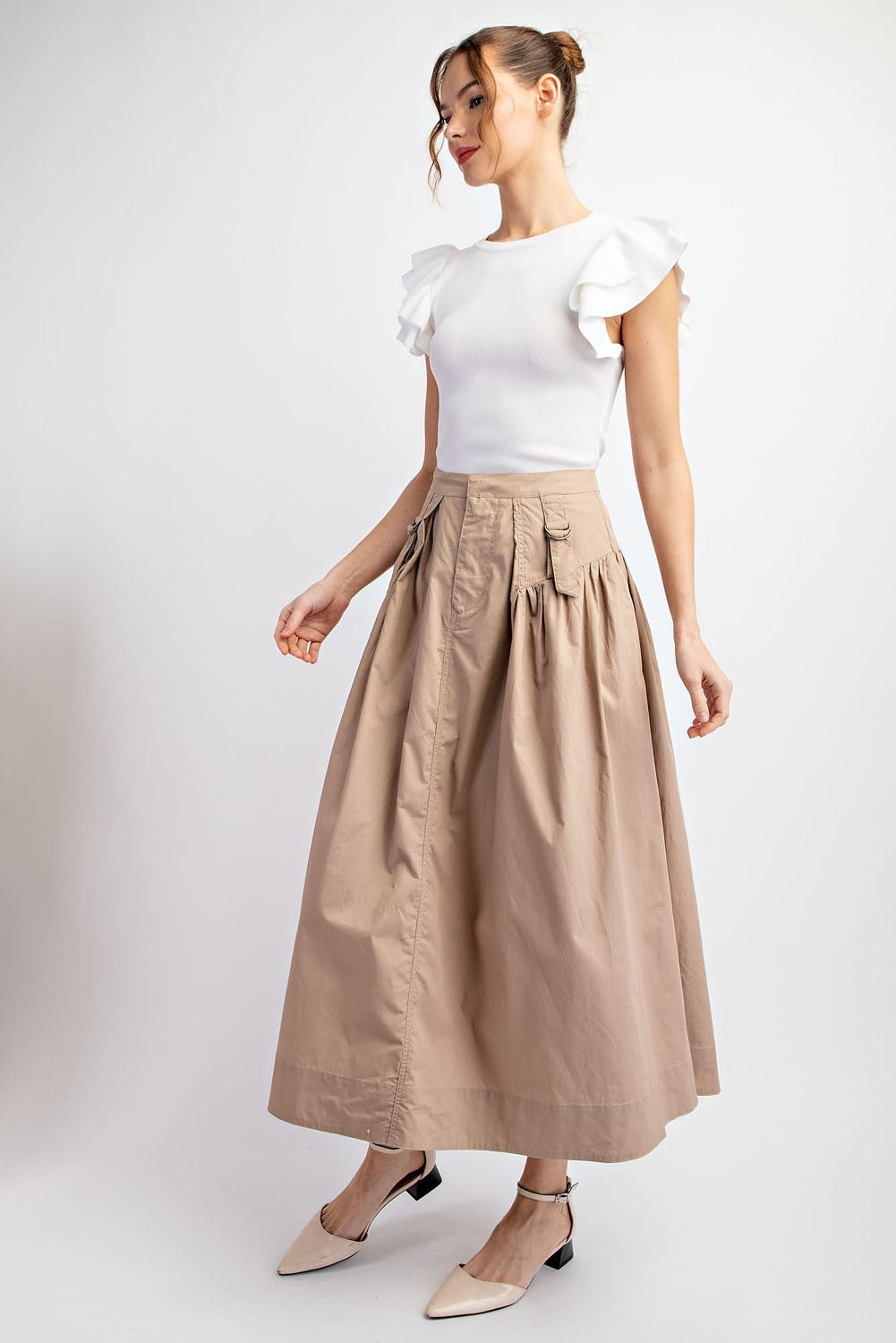 Taupe Maxi Skirt
