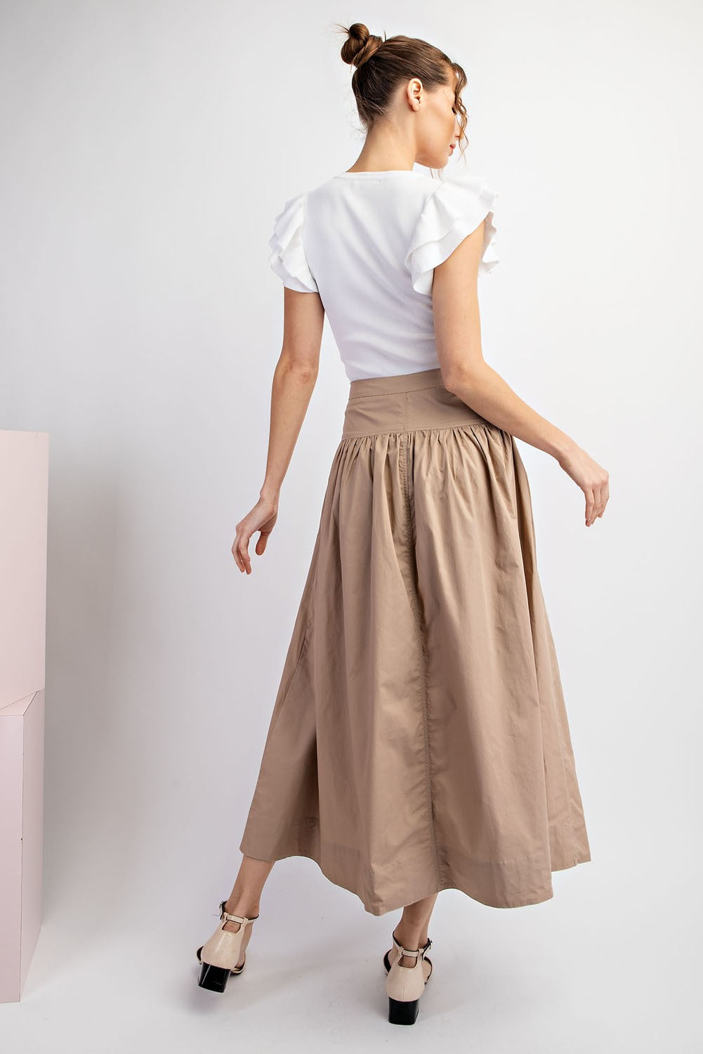 Taupe Maxi Skirt