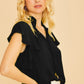 Black Chiffon Top