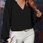 Black Puffy Sleeve Top