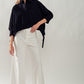 Black Side Tie Top