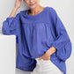 Blue Eyelet Top