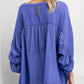 Blue Eyelet Top