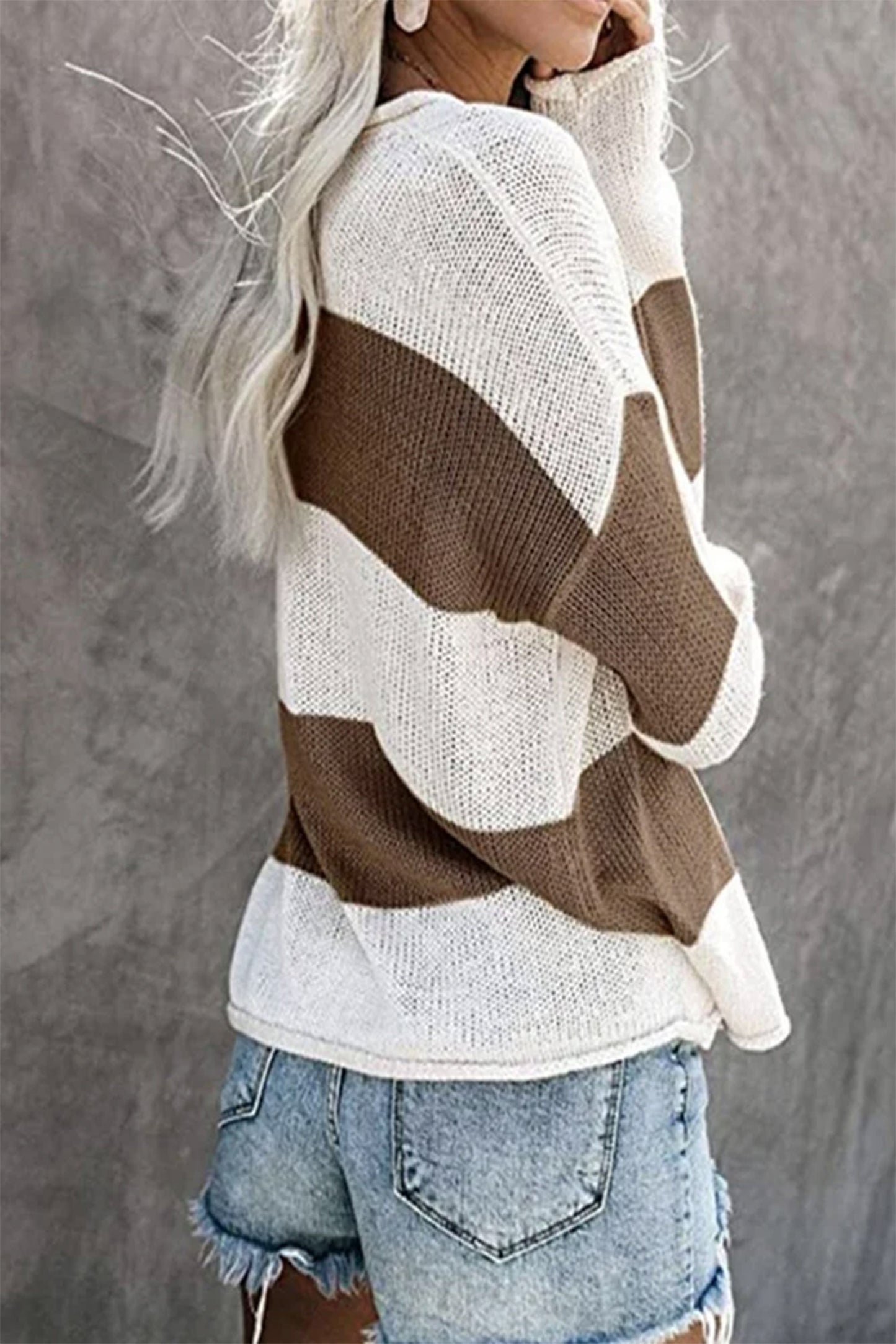 Brown Stripe Sweater