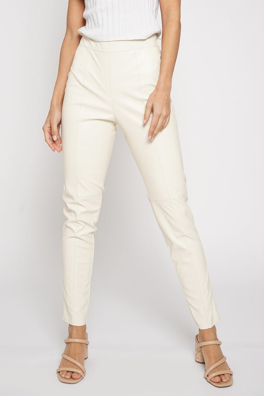 Ivory Leather Pants
