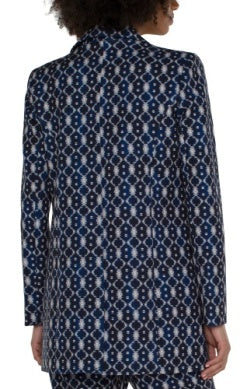 Navy Batik Blazer