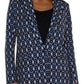 Navy Batik Blazer