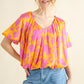 Satin Bubble Hem Top
