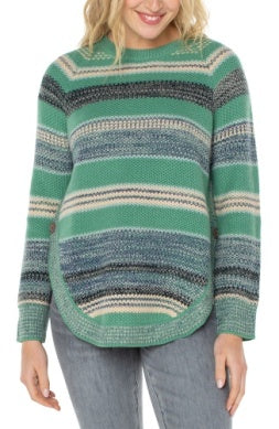 Stripe Ragland Sleeve Sweater