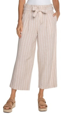 Tan White Stripe Pant