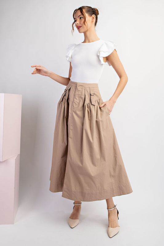 Taupe Maxi Skirt