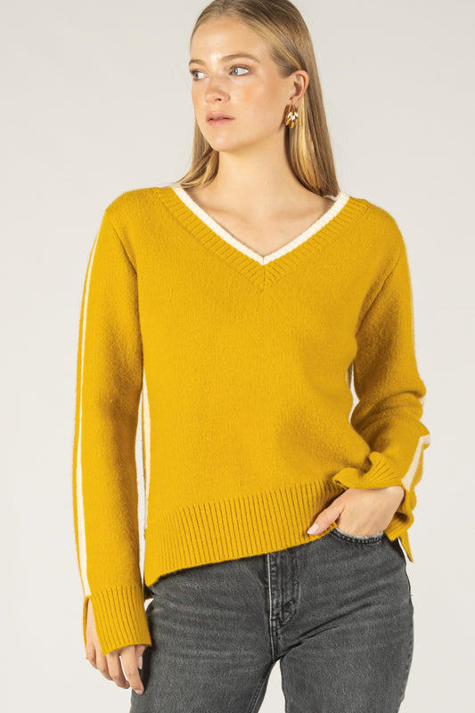 Tealeaf/Cream Sweater