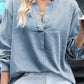 V-Neck Denim Top