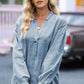 V-Neck Denim Top