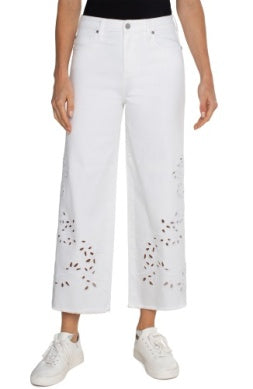 White Eyelet Jean