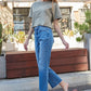 High Waist Crop Boot Cut Jean