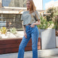 High Waist Crop Boot Cut Jean