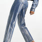 Metallic Denim Jean